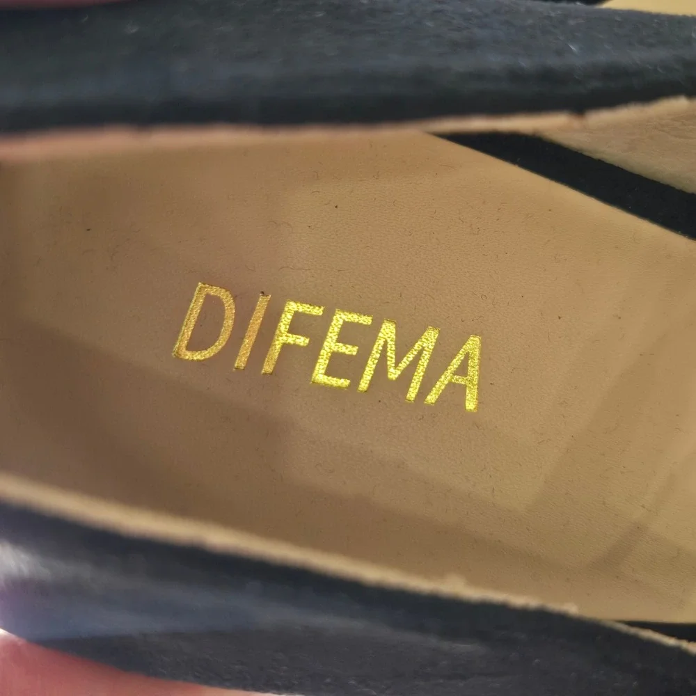 Difema Womens Black Faux Suede Mary Jane Wedge Heels Pumps Size 10 Round Toe